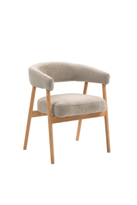 Стул обеденный Zubo с деревянными ножками бежевый