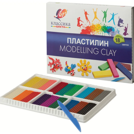 Пластилин Луч Классика 18 цветов