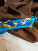 Костюмно-плательная смесовая однотонная поливискоза (64%полиэстер/33%вискоза/3%эластан, Жженая карамель, 148, 285 гр/м2)