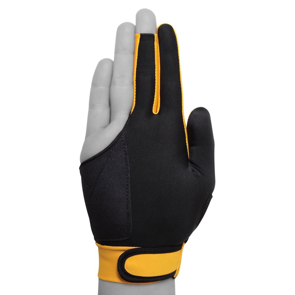 Перчатка Tiger Professional Billiard Glove черная/желтая правая L