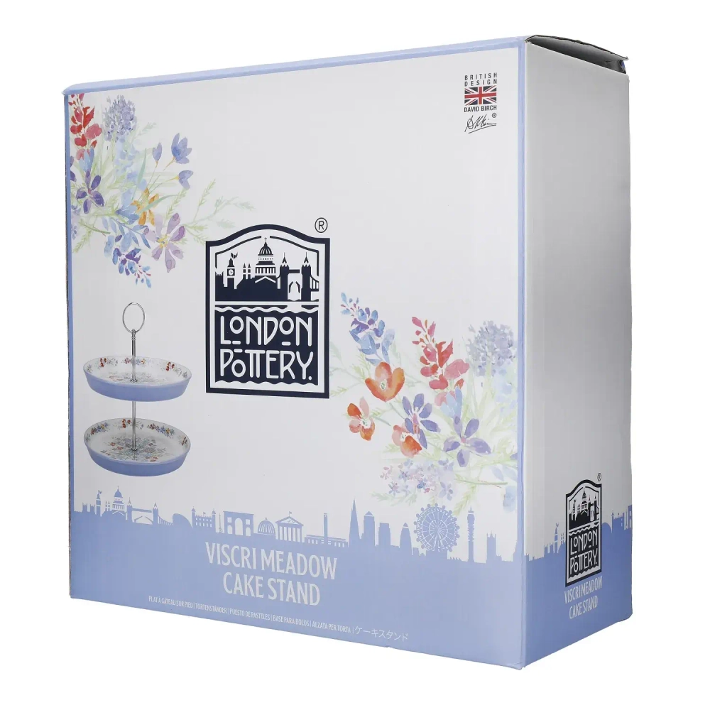 Kitchen Craft Поднос London Pottery 2 яруса 26 см луг