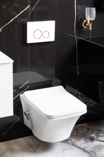 Boheme Mirage подвесной унитаз с биде глянец белый