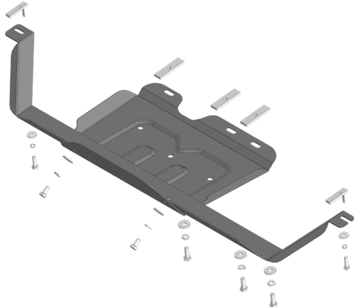 Защита стальная 2 мм раздаточной коробки для JAC T9 Motodor.78318