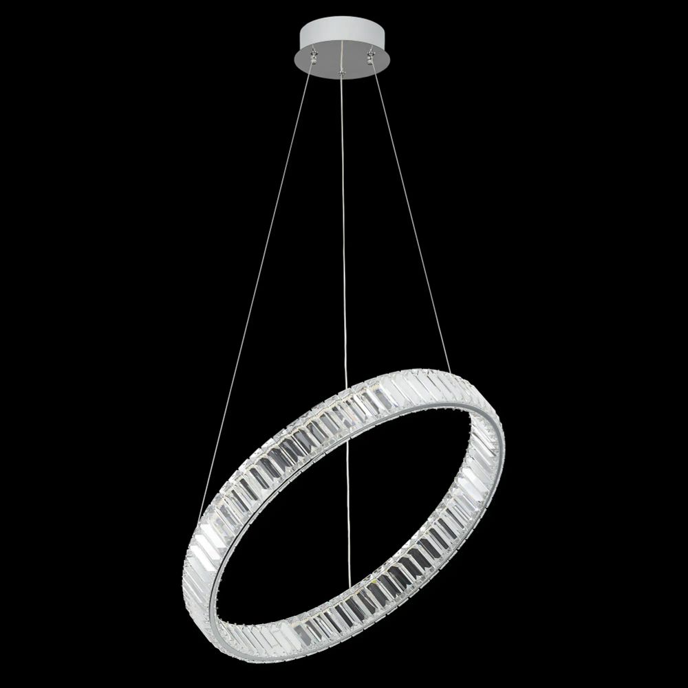 Citilux Чезаре CL338161 LED Люстра хрустальная с пультом Хром