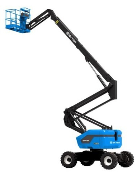 Передвижной телескопический подъемник SKYER DKP1725 самоходный коленчатый дизельный