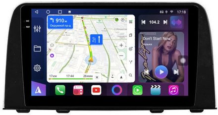 Магнитола для Honda CR-V 5 2017-2022 - FarCar BM1011M монитор 9.5" QLED на Android 14, TS10, 4+32Гб, CarPlay, 4G SIM-слот