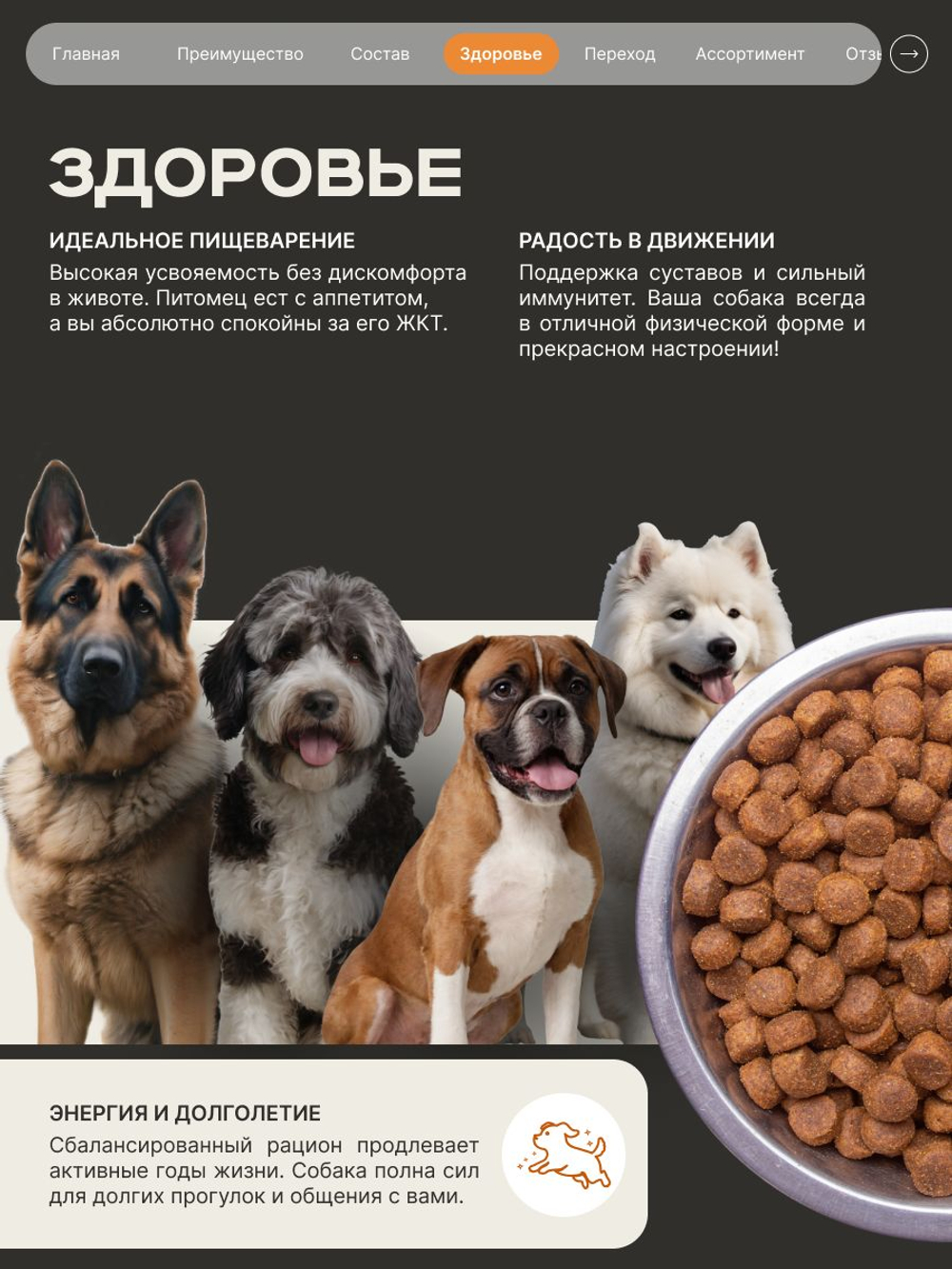 Корм сухой для взрослых собак породы Среднеазиатская овчарка (Алабай), премиум полнорационный комплекс, с индейкой, 3 кг, QUATTRO