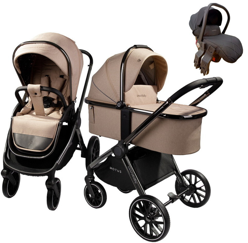 Детская коляска AmaroBaby Motus V2 3 в 1 мокко