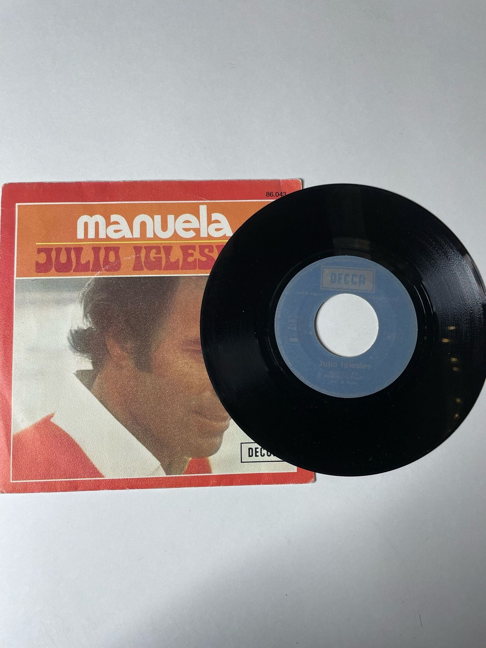 Винтажная виниловая пластинка LP Julio Iglesias Manuela (France 1974) 7 дюймов