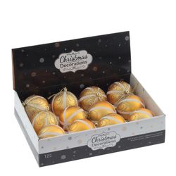 GAEM Набор из 12шт Украшение новогоднее "Шар", D 8 см, L35 W27 H8,5 см