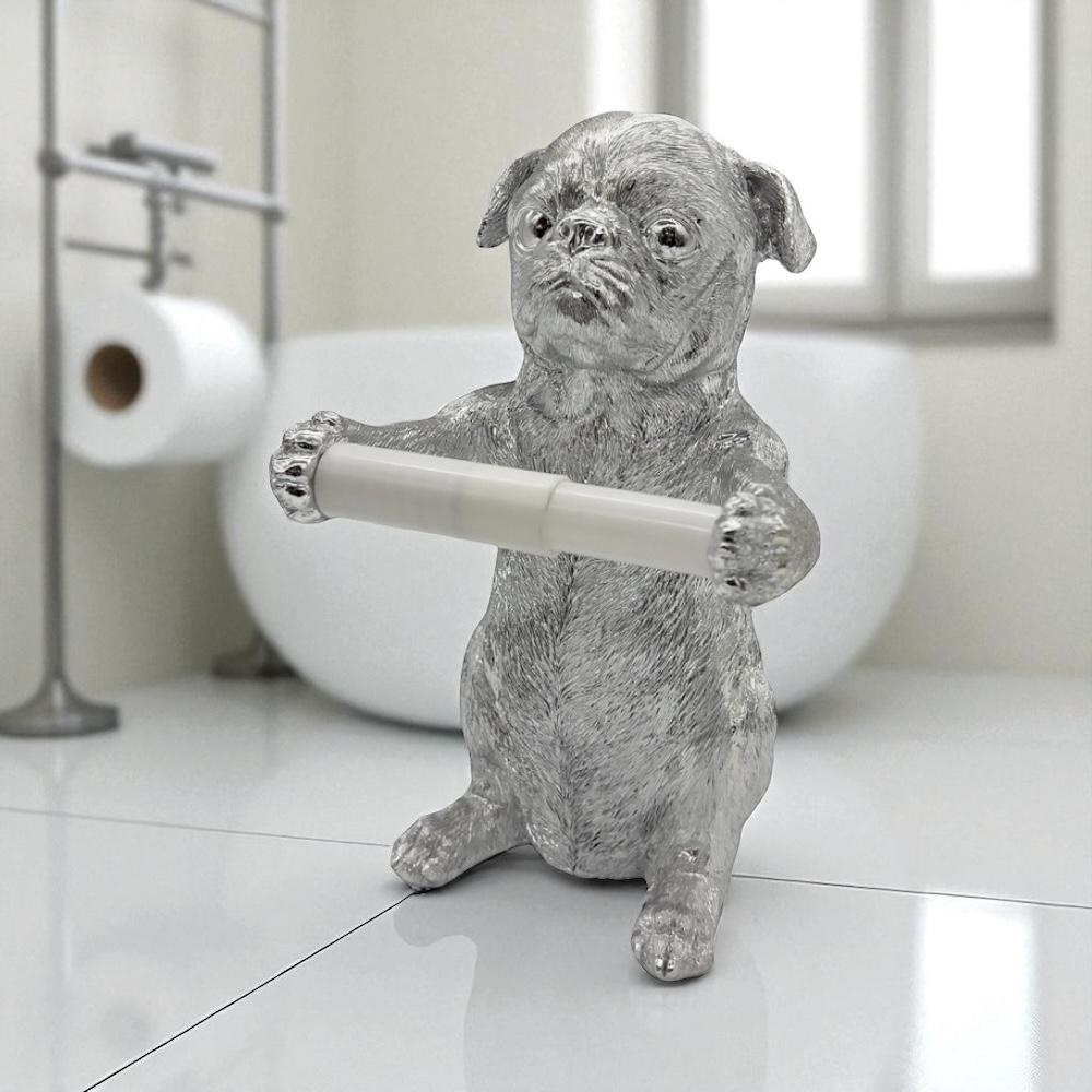Держатель для туалетной бумаги  Мопс, 31 см