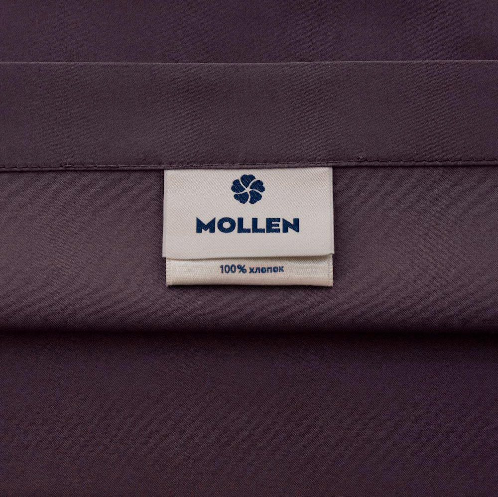 Наволочка 60x60 Mollen ежевично-черная