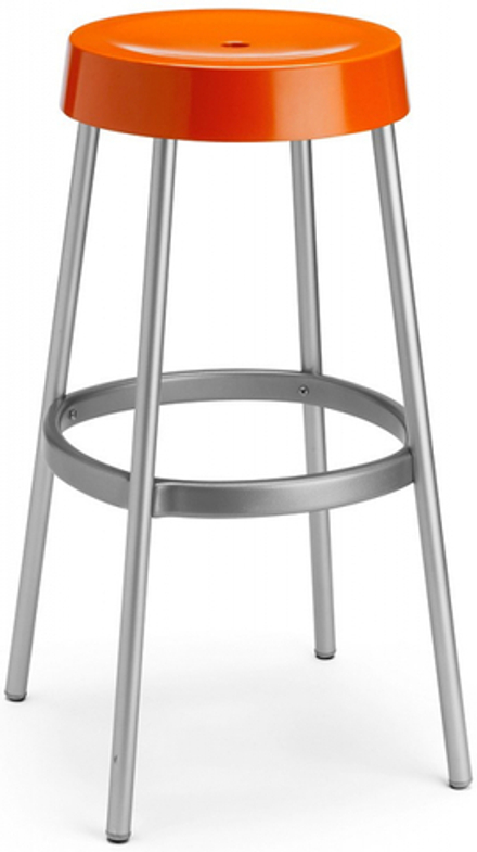 Табурет барный пластиковый, Siesta Contract Gim, оранжевый