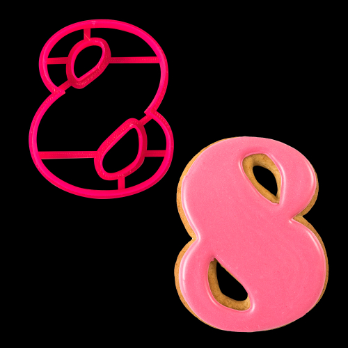 Вырубка для пряника "Цифра 8" пластик, 9 см