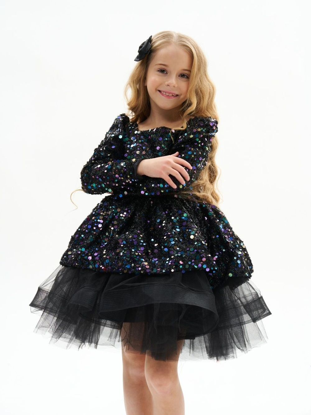 Нарядное новогоднее платье с пайетками Уэнсдэй