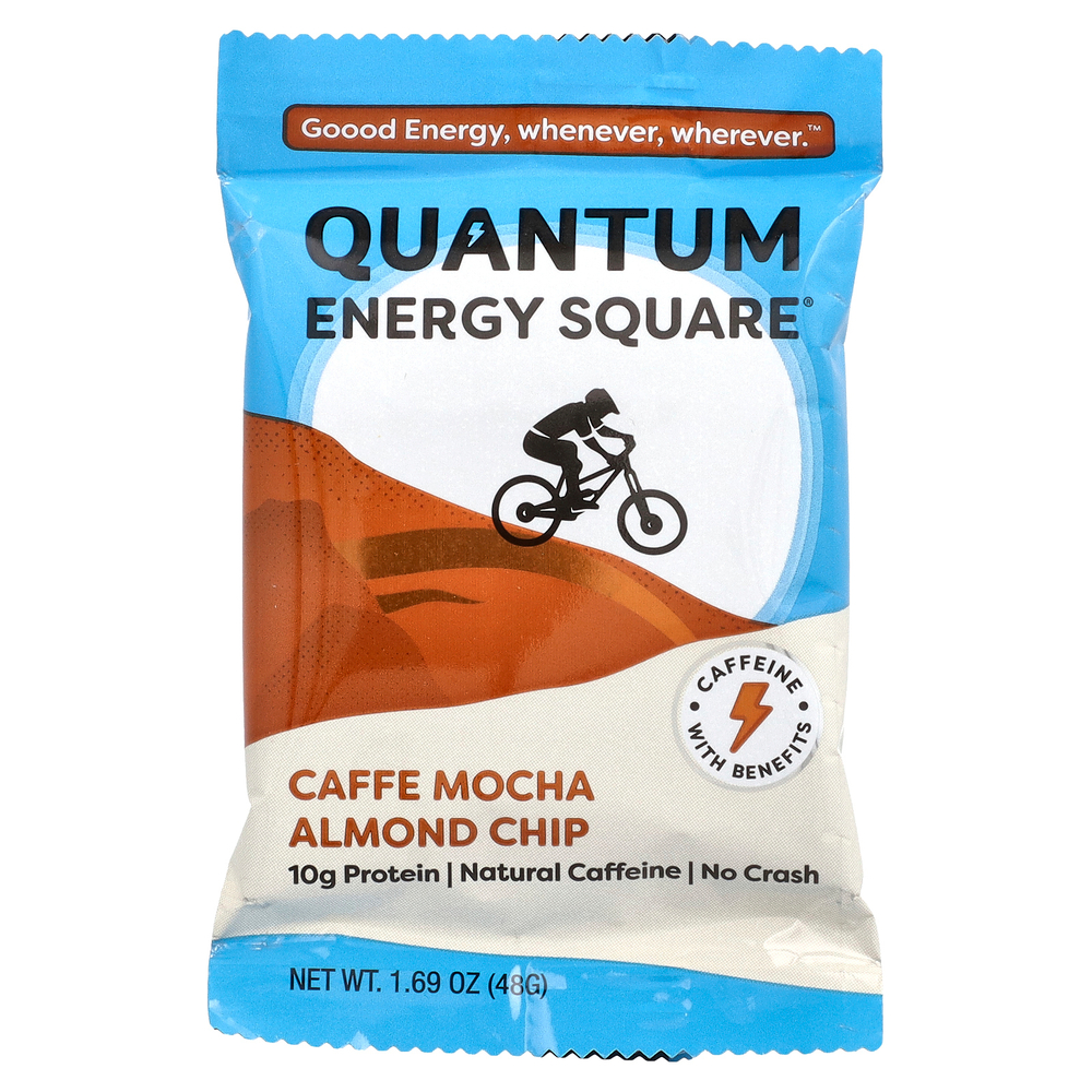 Quantum Energy Square, Caffe Mocha и миндальные чипсы, 8 квадратов, 48 г (1,69 унции)