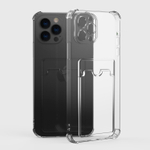 Накладка iPhone 13 Pro Max силикон прозрачный с отделом для карт