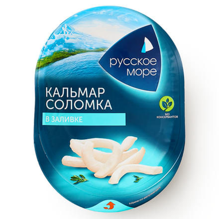 Морской коктейль Кальмар соломка в заливке Русское море 180 гр