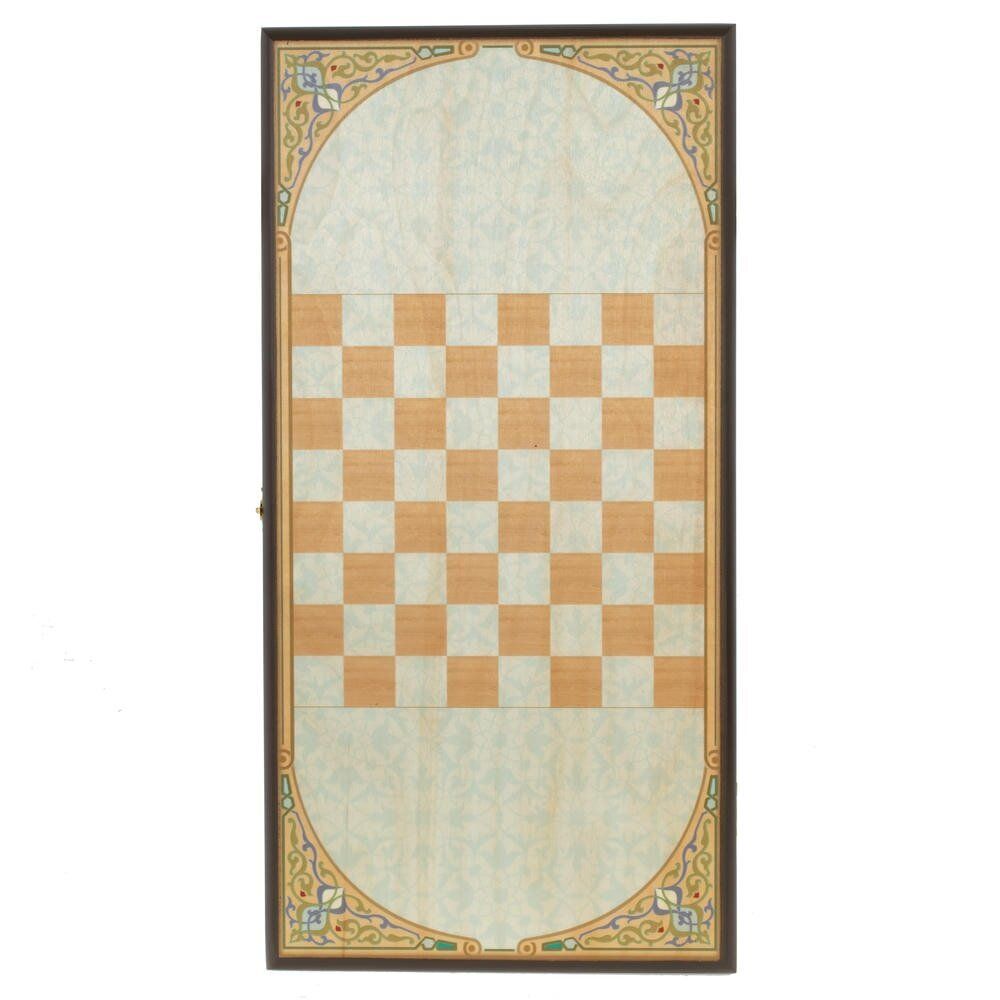 GAEM Игра настольная 2 в 1 ( шашки, нарды) "Белые лошади", L50 W25 H3 см