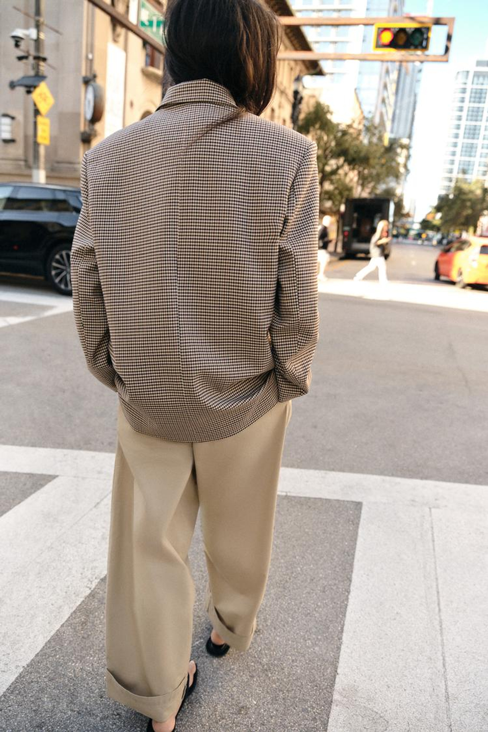 ZARA ДВУБОРТНЫЙ БЛЕЙЗЕР ОВЕРСАЙЗ, ЧЕРНЫЙ/ЗЕЛЕНЫЙ