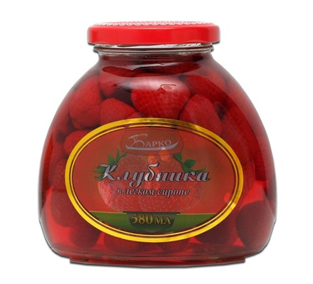 Клубника в легком сиропе 530г. Барко