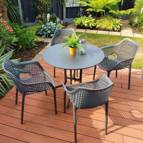 Кресло пластиковое Air XL темно-серое