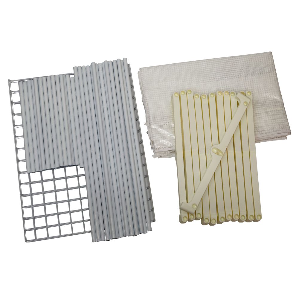 UGH-R30 H190 WHITE-WHITE Парник-стеллаж для рассады. 5 полок. 70x50x190см. Металлическая труба в ПВХ. цвет белый. Тент из армированного полиэтилена 135г-м2. цвет сетки белый. TM ФитоЛето