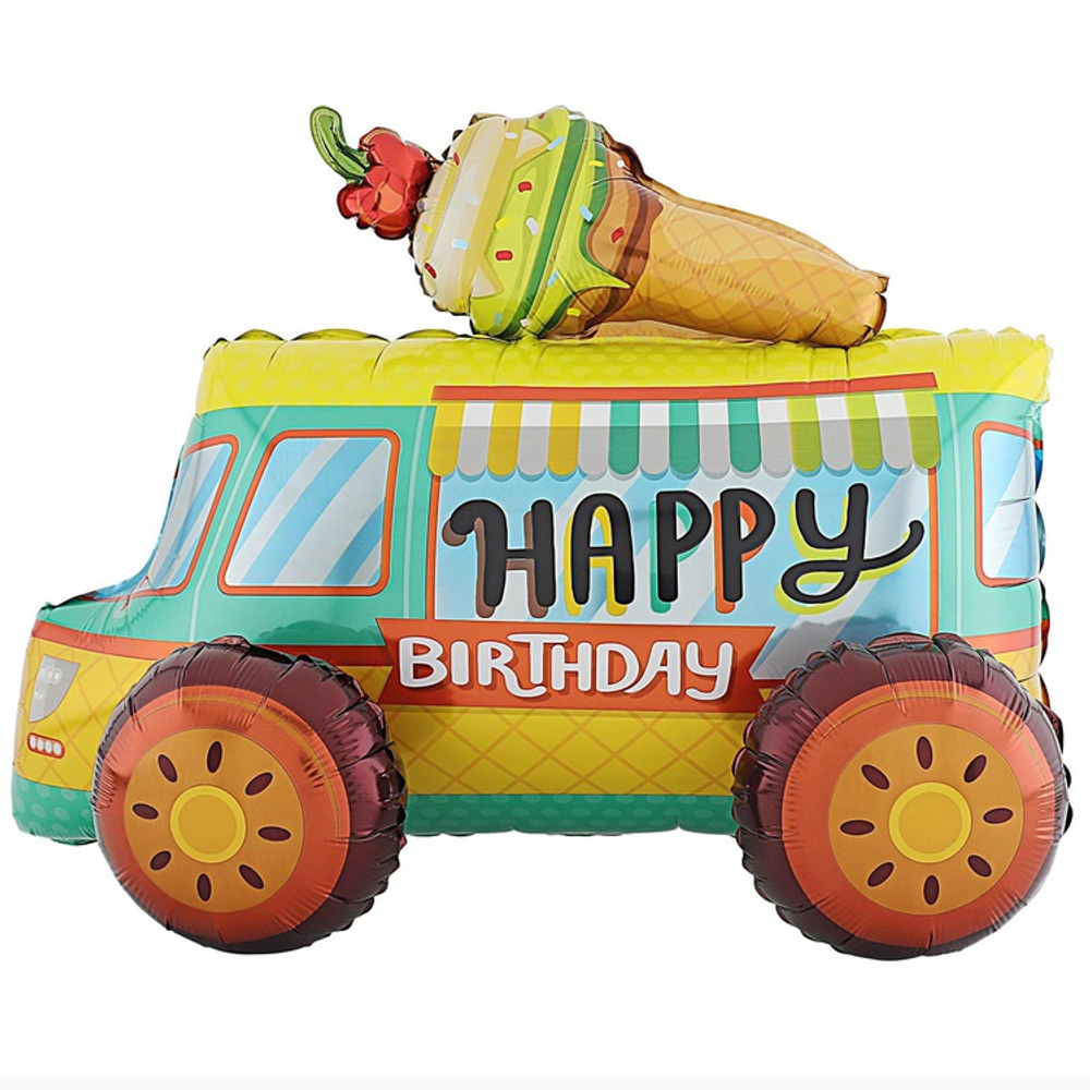 Шар Фольгированный Фургон мороженщика (Ассорти)