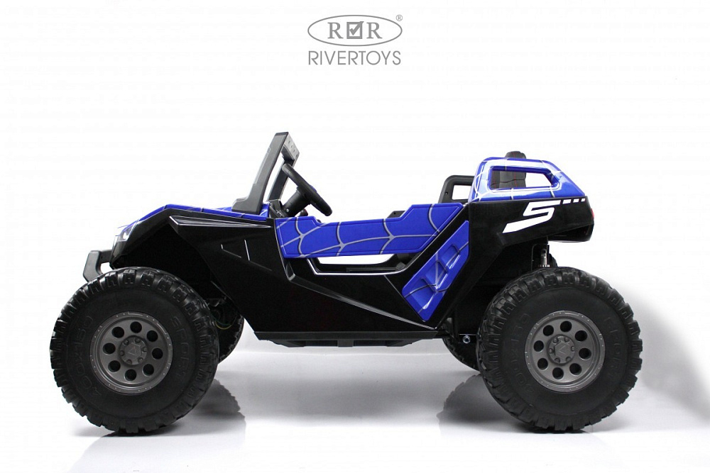 Детский электромобиль RiverToys A707AA LUX 4WD синий Spider