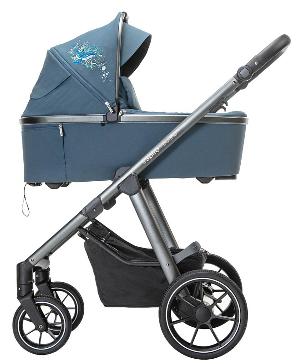 Детская коляска Espiro Bueno 2 в 1 2022 Синий (Navy whale 303/2022)