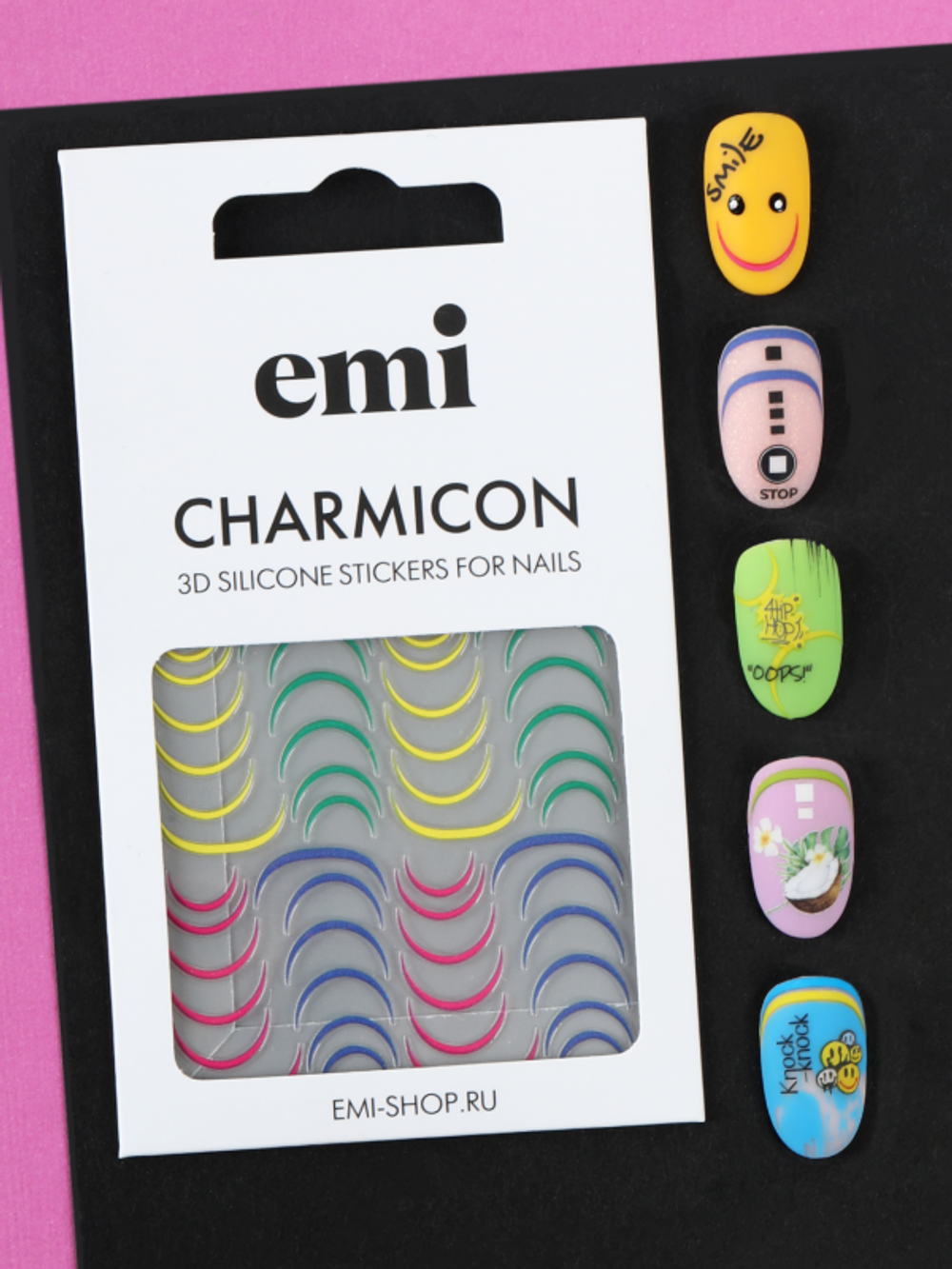 Charmicon 3D Silicone Stickers №205 Яркие лунулы