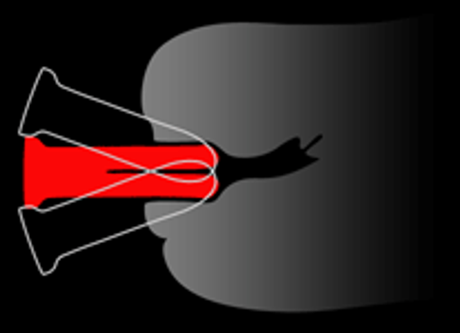 SplitDildo - фаллоимитатор с раздвоенным концом. Голубой.