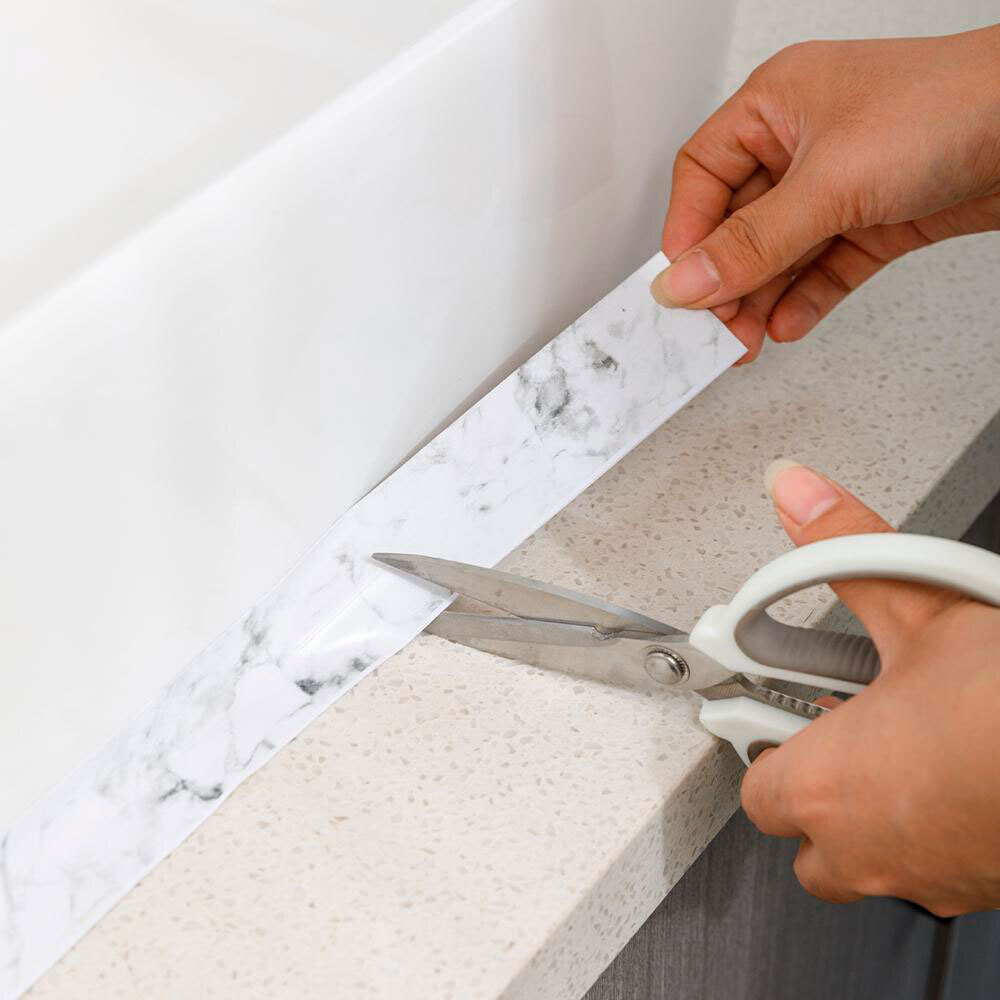 Лента бордюрная для ванн и раковин 80мм*3,2м, самоклеящаяся, BZ-9307B