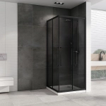 Душевой уголок ABBER Schwarzer Diamant AG02100BDTH 100x100 тонированный/профиль черный