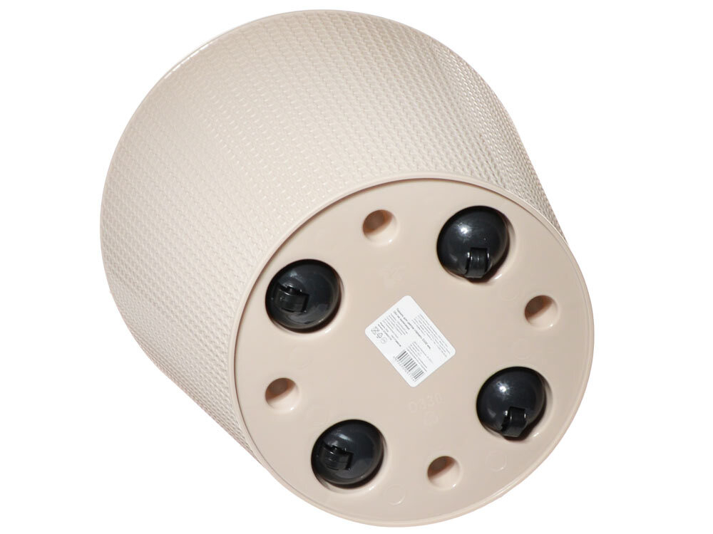 Горшок цветочный Velvet D330мм 16л на колесиках (бежевый)