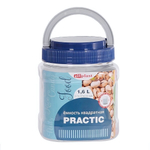 Ёмкость "Practic" квадратная с ручкой 1,6 л 123х123х151 цвет в ассортименте