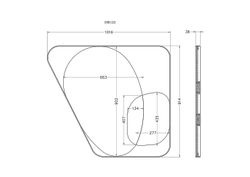 Зеркало декоративное в металлической раме