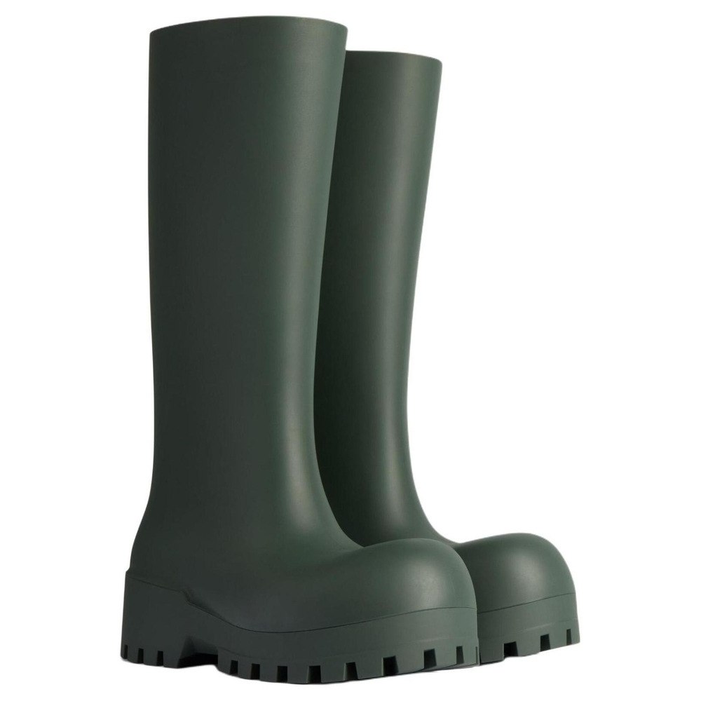 Balenciaga Bulldozer Rain Boots Women"s Dark Green