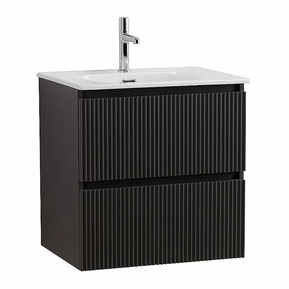 Тумба с раковиной BelBagno UNO-600-2C-SO-GSO темно-серый матовый