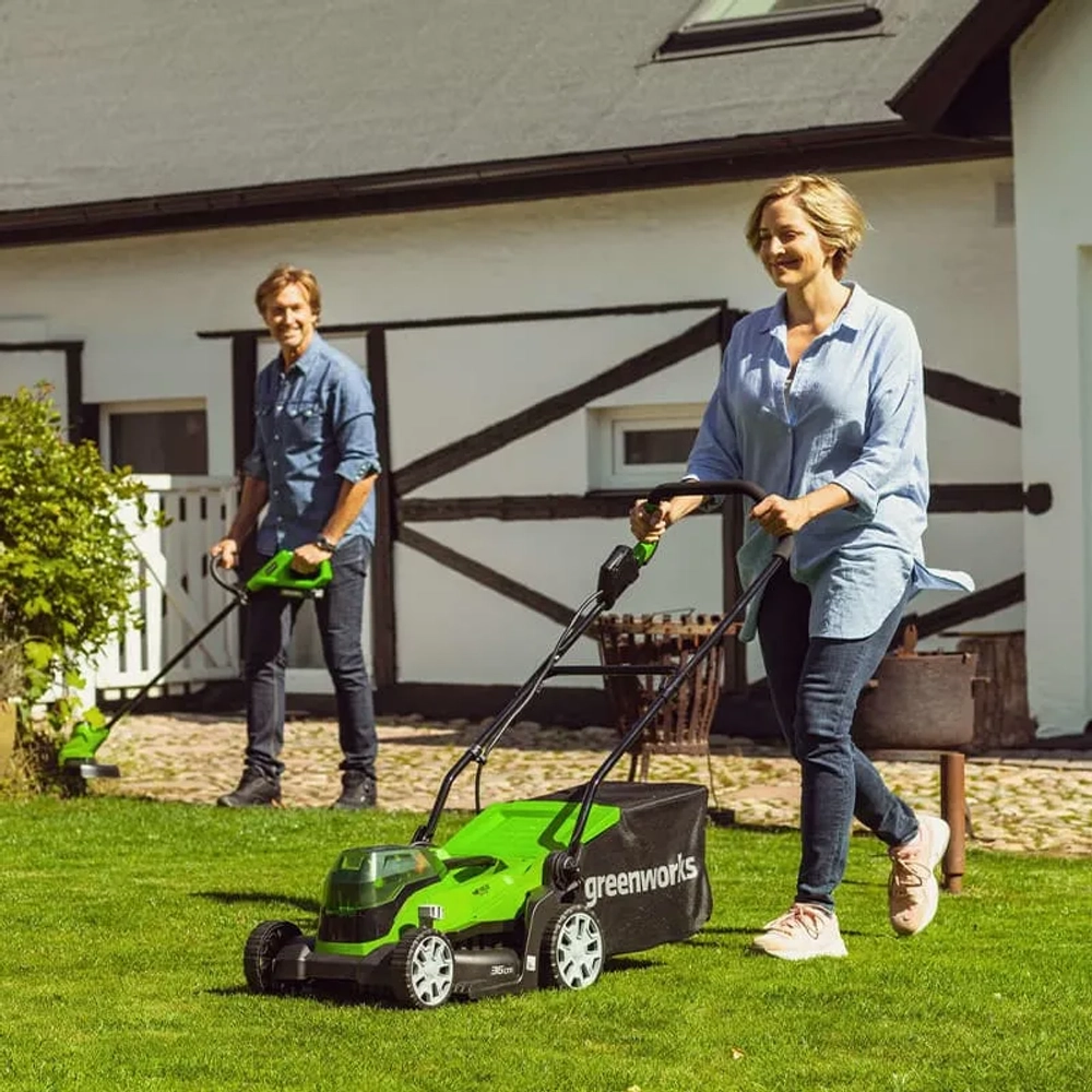 Газонокосилка аккумуляторная Greenworks GD40LM46HP 40В (1 x 4 Ач, ЗУ) нож 46 см, 2514407UB