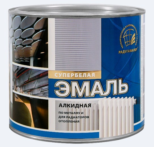 Эмаль д/радиаторов белая  РАДУГА  0,9кг