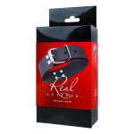 Черный кожаный ошейник с ремешком Bior Toys Notabu Real Leather NTB-80705