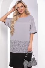 Платье "Кайла" (серо-черное) П8389 LT Collection