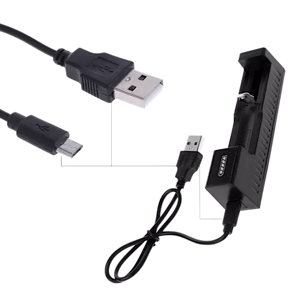 Зарядное устройство 1порт JS-06 USB Li-ion 18650