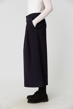 Кюлоты темно-синего цвета из бархатистого хлопка