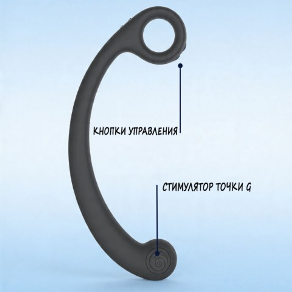 Стимулятор точки G SVibe Snail AXI с вибрацией и имитацией движений темно-серый