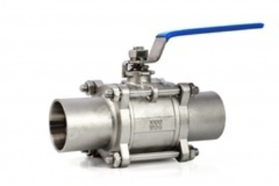 Кран шаровый приварной трехсоставной под привод нержавеющий (3PС), AISI304 DN25 (1"), (CF8),PN64