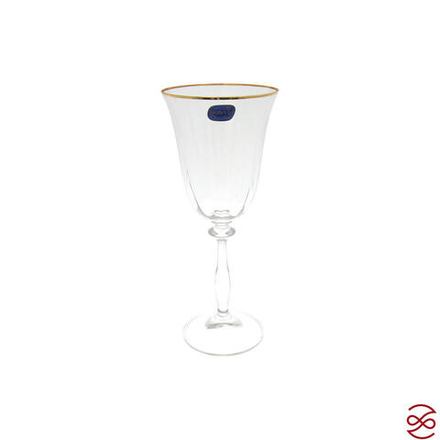 Набор бокалов для вина Crystalex Bohemia Анжела золото 250 мл (6 шт)