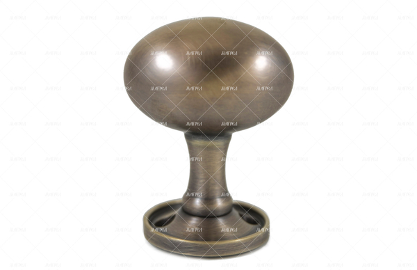 Ручка латунь дверная кноб Яйцо матовая бронза