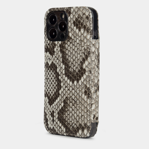 Чехол кожаный Benoit для iPhone 14 Pro серого цвета